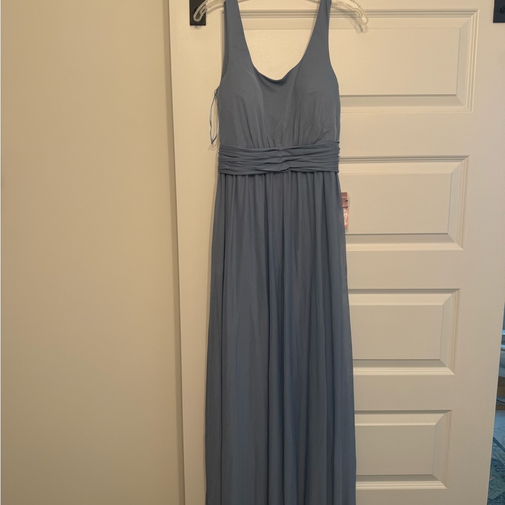 Birdy Grey “Jan” Dusty Blue Maxi Dress for Weddings